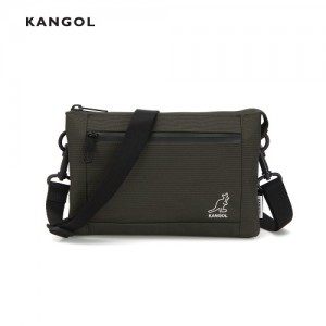 Kangol Keeper Partition Partition Cross Bag - Dark Khaki 3102